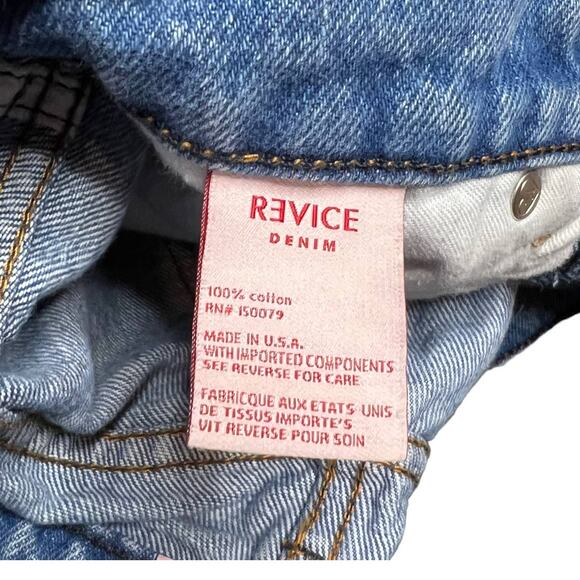 Revice (Revolve) 90s Cutoff High Waisted Jean Shorts Distressed Raw Hem Size 27 - Picture 7 of 13
